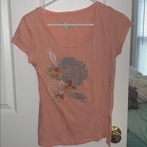 Pink flower tee